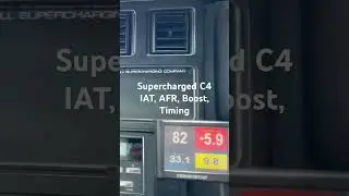 Supercharged C4 with terminator x IAT, AFR, Boost, Timing using Meth Injection