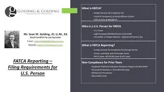 Отчетность FATCA: Закон о соблюдении налогового законодательства по зарубежным счетам и декларирование определенных иностранных финансовых активов.