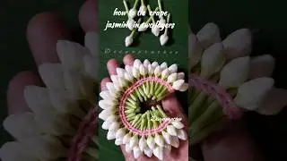 How to tie crape jasmine buds in two layers/bridal flower veni #Gajra #garland #flower #shorts #diy
