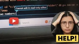 Cannot edit in read-only editor| how to fix it!?