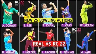 Real Cricket&trade;22 All New 25 Bowling Actions vs Real Bowling Actions 😱🤯 #rc22