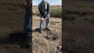 Manual Post Hole Auger. #ranchlife #farming #alberta