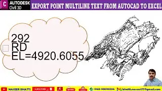 Export coordinates from AutoCAD to excel | Export points multiline text Label from AutoCAD to excel
