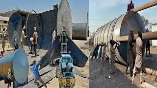 Manufacturing process of a Huge Silo Tank with Limited Equipment || Amazing Foundry short