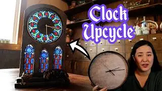 upcycling a clock to make it more ~whimsical~ (it has dragons!)