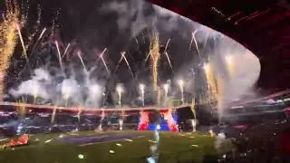 Firework show at RCB unbox2025