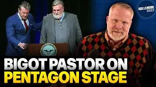 Pete Hegseth HOLDS CHRISTIAN NATIONALIST CHURCH SERVICES at Pentagon w/ Psycho Pastor!!!