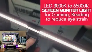 This Sleek Bright Monitor Light Bar Review. Easier to Work or Game at night - Quntis Monitor Lamp