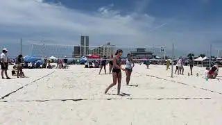 Julia Capps '23 (Dark blue t-shirt and black shorts) Gulf Shores Tournament FULL GAME May 8