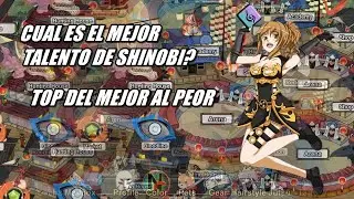 cual es el mejor talento principal actualmente ? parte 4  #shinobiwarfare  Shinobi Warfare