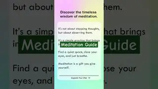 The Timeless Wisdom of Meditation 🙏