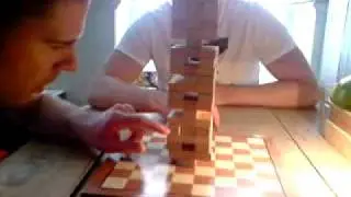 Jenga challenge - Rye village east Sussex, England