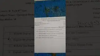 Universal human values II paper, Dbatu university, 2023- 2024 mid sem paper, #UHV #exam