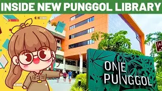 (Walking Tour) Inside New Punggol Regional Library Singapore - One Punggol Hawker Centre
