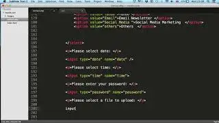 15 - HTML input type date, time, password, file