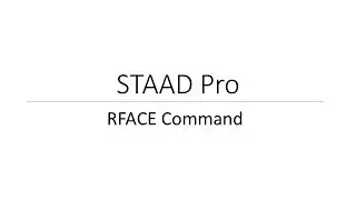 RFACE parameter in STAAD Pro