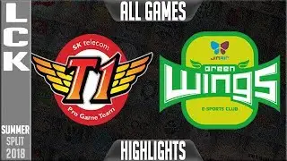 SKT vs JAG Highlights ALL GAMES - LCK Summer 2018 Week 2 Day 6 - SK Telecom T1 vs Jin Air Greenwings