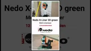 Auf jeder Baustelle gibt es H&ouml;hen, Achsen und Winkel anzuzeichnen. Nedo X-Liner 3D green.