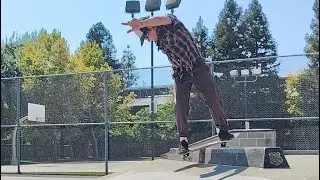 Backside lipslide to fakie at Maidu Skatepark filmed by Hanzy Driscoll