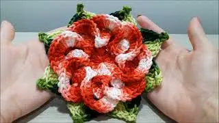 Flor em Croch&ecirc; Segredo Fechada Modificada