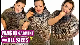 HOW TO CROCHET WITH YOUR FINGERS AN ALL SIZE GARMENT - FOR BEGINNERS - BY LAURA CEPEDA