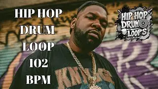 102 BPM Hip Hop Drum Backing Track | Fast Modern Bounce