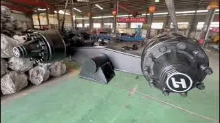 LUEN 100T Heavy Trailer Parts Two-Line and Four-Axle Argo Bogie Suspension