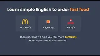Conversational English for ordering American Fast Food. Learning Conversational English with Ricky.