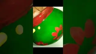 Pot painting🌼#art#painting#drawing#craft#youtubeshorts#shorts#viral#potpaintingideas#india#krishna