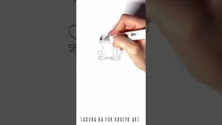 🐸 Create Cute Frog Animal 🌿🎨 Drawing with Markers ▶️🖌️ #shorts #drawing #RavlykArt