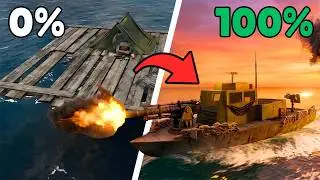 I Played 100% of Sunkenland (From a Wooden Raft to a WARSHIP)