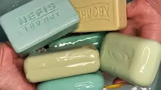 Асмр • Таз Хвойного Мыла • Самое Ароматное Сочетание • Asmr Soaked Soap •The most fragrant pine soap