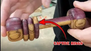 Making A Wooden Baby Rattle -  A Poor Man's Workshop #Shorts
