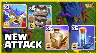 New Easy 🔥 Meteor Golem Super Yeti + Totem Spam Attack ❗ TH18 Attack Strategy