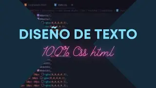DISEÑO PARA TEXTO CSS - 100% HTML y CSS + Text Shadow + Hover    || !Document