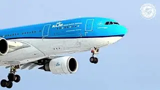 KLM landing at YYZ, stunning details, in 4K
