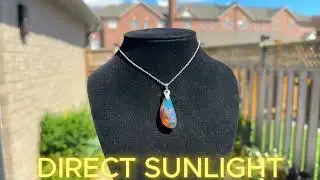 These elegant Blue Amber Dominican Pendants with 925 Sterling Silver Bail perfect Gift for her!