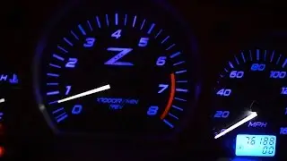 350z Blackcat Custom Skins with Blue LEDs White Needles RPM Changing to Red for Max