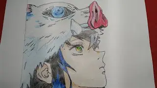 Inosuke Hashibira Full Colour Drawing 🎨 | Demon Slayer 3 Min Art Transformation