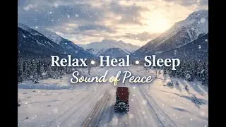 (1 Hour) Snowy Alaska Truck Drive ❄️ Relaxing Piano Music | Stress Relief | Winter Road Ambience