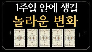 [타로카드] 딱 1주일 안에 놀라운 변화가 생깁니다!!😱