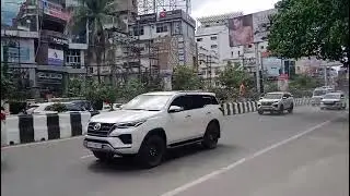 Union Home Minister Amit Shah's convoy during his visit to Guwahati on Aug 29