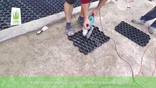 geoSYSTEM podjazd do garazu z kruszywa