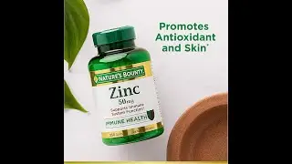 Nature&rsquo;s Bounty Zinc 50mg, Immune Support & Antioxidant Supplement, Promotes Skin Health on Amazon.