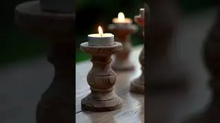 ✨ Walnut Wooden Candle Holders 🕯️ | Cozy Vibes for Your Space 🌙 #shorts