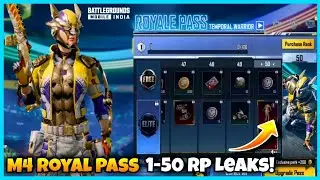 M4 Royal Pass BGMI / 1 TO 50 RP REWARDS FULL / M4 ROYAL PASS REWARDS / M4 ROYAL PASS PUBG MOBILE