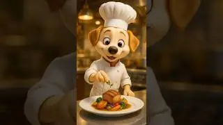 Father and Son: The Cooking Dream 🐶❤️ #cartoon #animation #puppy #dog #shorts