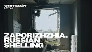Zaporizhzhia: Aftermath of a deadly Russian strike on a convoy&buildings. Dozens of civilians killed
