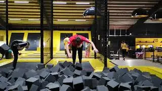 Slow motion salto at Sprungbude Heidelberg