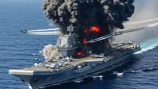 JUST NOW! US F-16 pilots DESTROYED a Russian aircraft carrier carrying 17 SU-33 fighter jets
